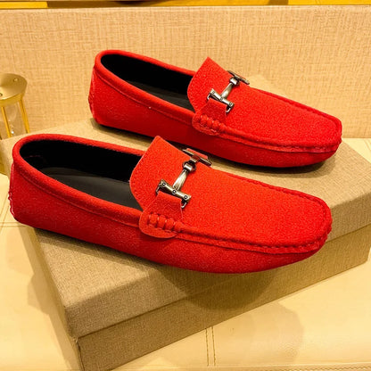 Suede Men Casual Shoes Lazy Shoes Male Breathable Slip-on Mens Driving Flat Shoes Comfortable Boat Shoe Loafers Moccasins