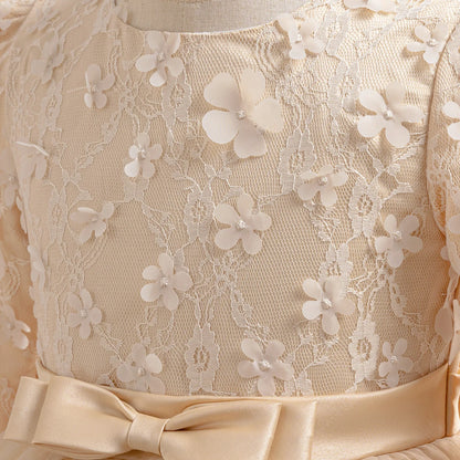 Girls Flower Embroidery Party Dresses Girl Summer Casual Holiday Gown Kids Variety Fashion Evening Clothes Birthday Princess Wea