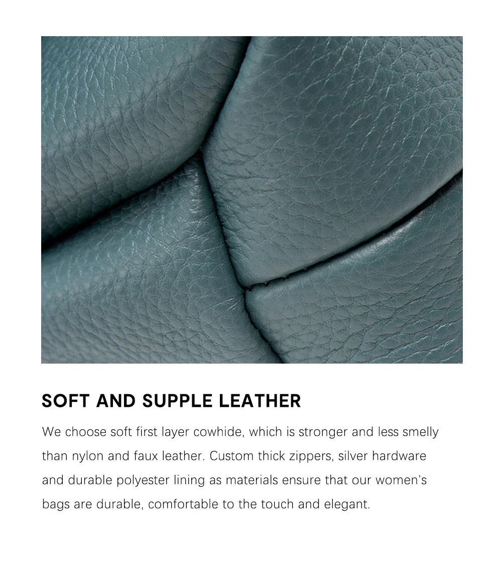 Women Genuine Leather Top-handle Bag Envelope Bags Luxury Designer Shoulder Handbag Ladies Elegant Crossbody For Ladies