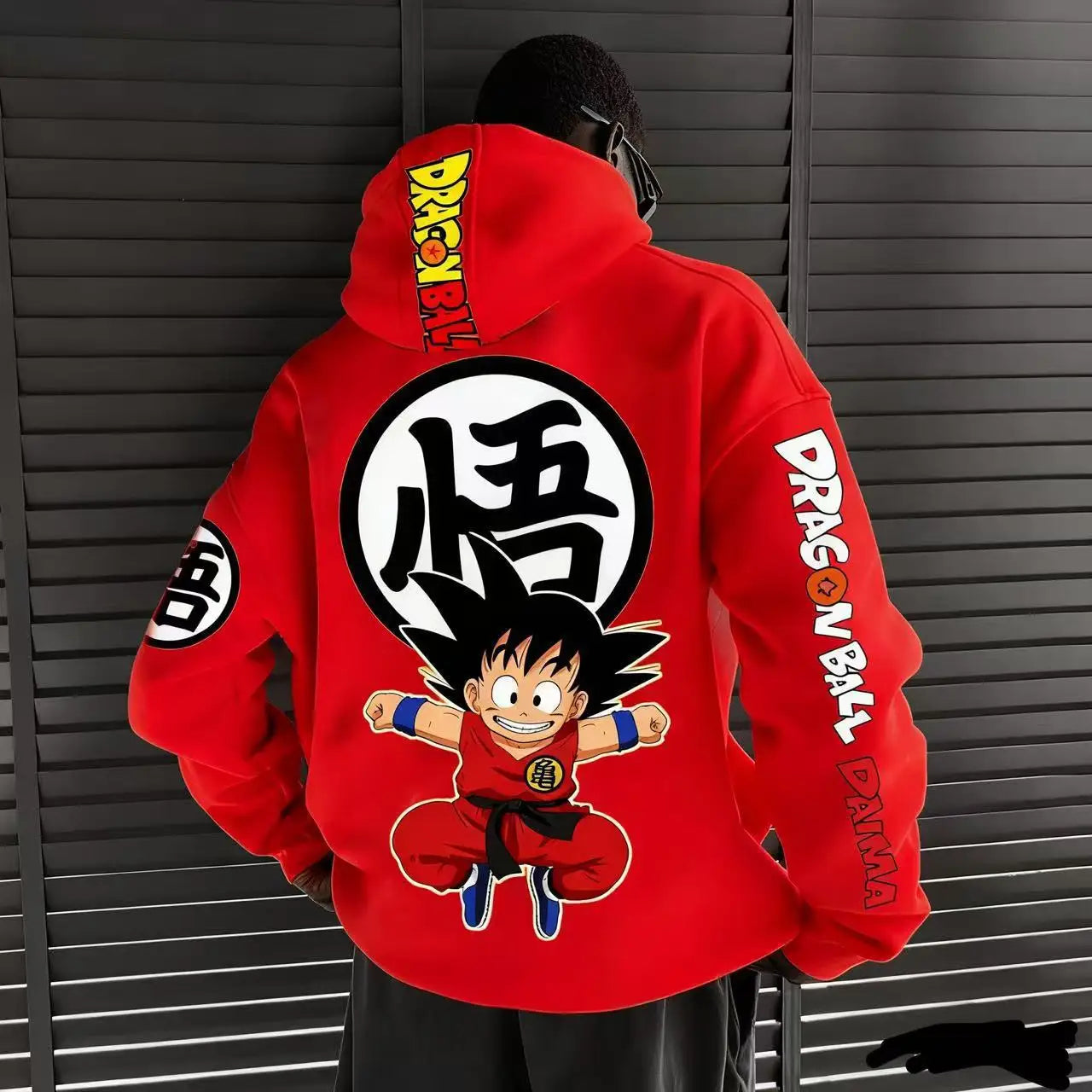 Men Anime Clothes Dragon Ball Z Hoodie Goku Saiyan Loose Fit Big Size 5XL 6XL Casual Streetwear