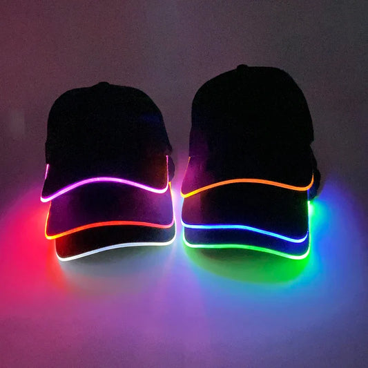 Baseball Caps Night Glow Light Cap Boys Girls Fashion Headwear Costumes Accessory Caps Hats