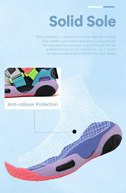 Children‘s Basketball Shoes Non-slip Breathable Training Sneakers Sport Boys Outdoor Comfortable Running Shoes