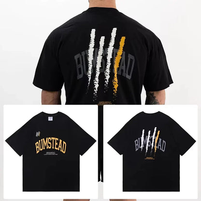 Fitness Men's Cotton T-Shirt Muscle Running Short Sleeve Crew Neck Summer Collection Sweatshirt for Men Oversized