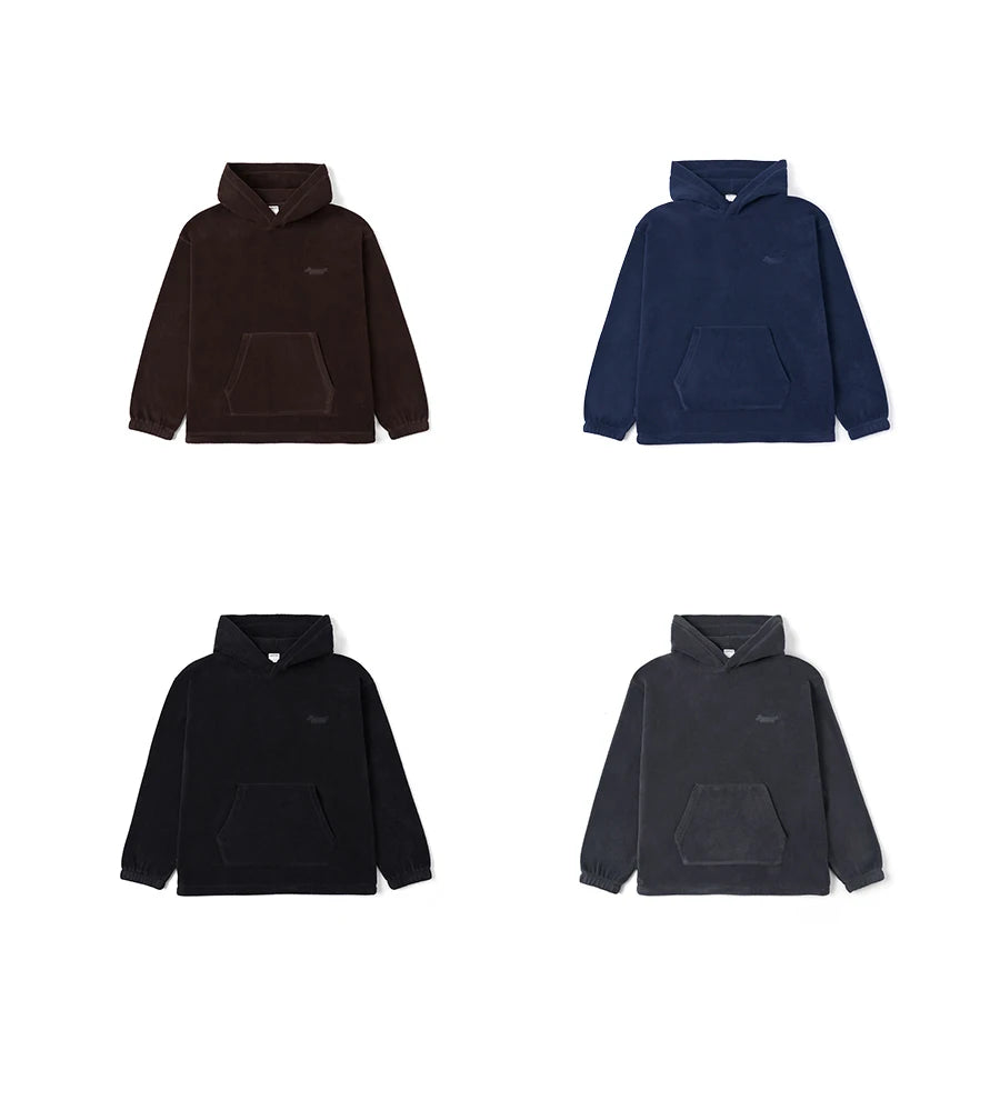 Autumn Winter New Oversize Comfortable Polar Fleece Hoodies Men Warm Logo Embroidery High Quality Sweatshirts
