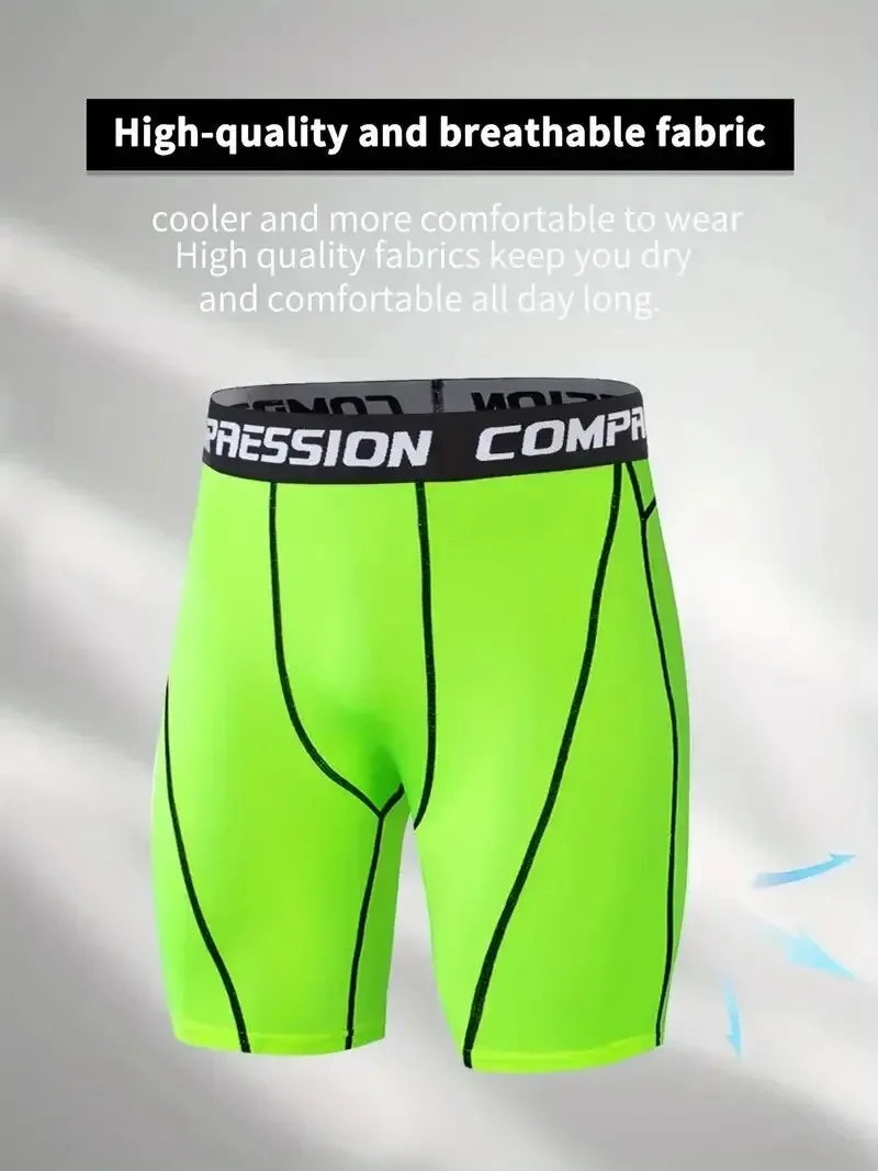 Men's Outdoor Sports Tight Shorts, High Elasticity Quick-drying Sweat-absorbing Fitness