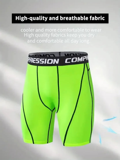 Men's Outdoor Sports Tight Shorts, High Elasticity Quick-drying Sweat-absorbing Fitness