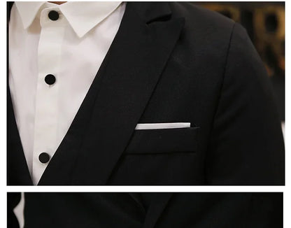 Western-Style Men's Suits Cross-Border Wholesale New Arrival Slimming Three-Piece Set Korean Version Business Professional Gown