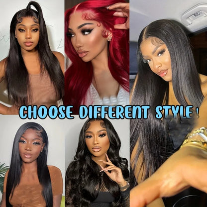 30 Inch Straight Human Hair Wigs 4x4 5x5 Glueless Bone Straight Lace Front Wigs 13x4 13x6 HD Lace Frontal Wigs For Black Women