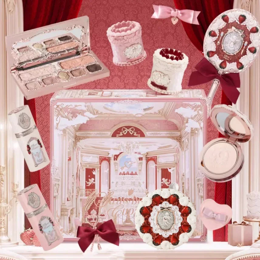 Strawberry Cupid Box Collection Make Up Sets Cosmetics Full Set Palette Pressed Powder Blush Lipstick Mystery Box