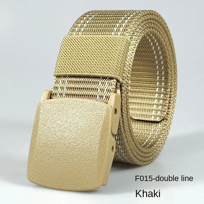 White Automatic Buckle Nylon Army Tactical Men Belt Military Waist Canvas Belt Outdoor Strap Travel Jeans Black Belts for Women