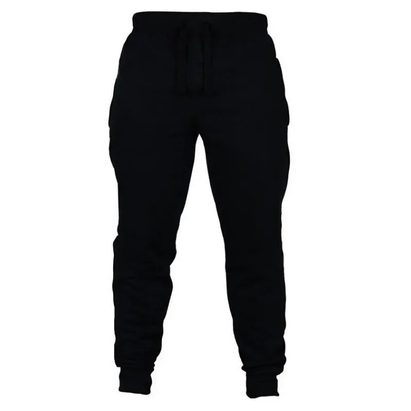 Autumn and winter Men Warm Casual Pants Fitness Sportswear Tracksuit Bottoms    Trousers Black Gyms Jogger Pants