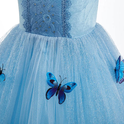Vestido de Cinderela para Meninas, Roupa de Verão Infantil, Natal, Fantasia, Aniversário Infantil, Cosplay com Babados, Fantasia de Princesa para Performance