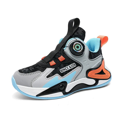 Children Fashion Sneaker Boys Casual Shoes Leather Flat Student Walking Shoes Outdoor Girl Basketball Sports Footwear