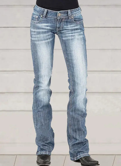 Low Waist Skinny Washed Distressed Streetwear Denims Trousers