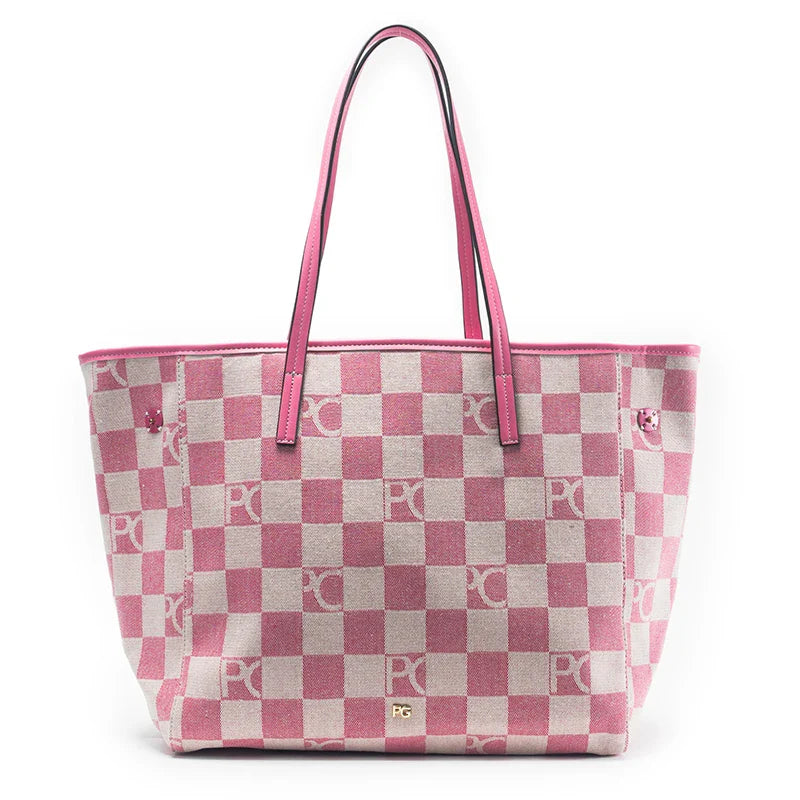 PG Women Shoulder Bag Retro Chessboard Design High End Versatile, Large Capacity Daily Travel Simple Practical Atmospheric Items