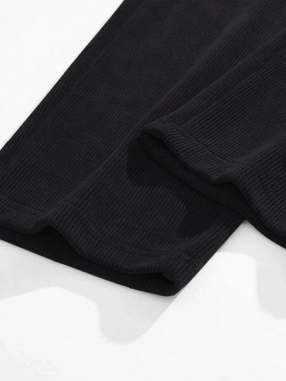 Men's spring autumn Corduroy Sweatpants  Drawstring Straight Loose Track Pants Casual Thermal Trousers for Daily wear