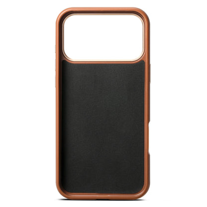 Leather Magnetic Phone Case For iPhone 17 16 15 14 13 Pro Max 17Pro 17Air Metal Lens Button Bumpe Cover