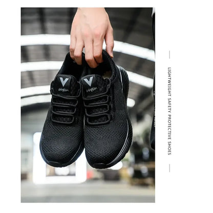 Men's Anti Smashing and Anti Stabbing Lightweight  Comfortable, Breathable  Protective and Safety Shoes