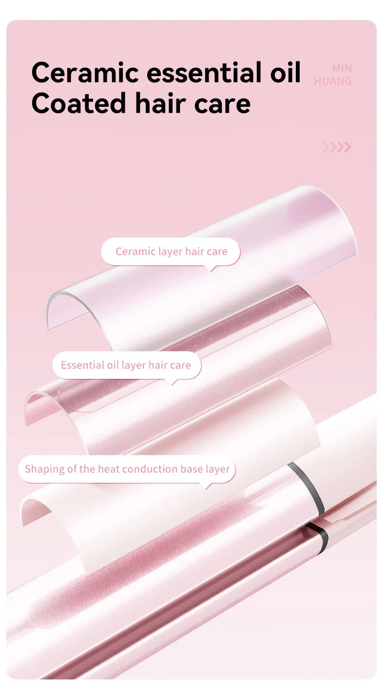 32mm Automatic Curling Iron with Negative Ion Ceramic Hair Care Buzzer Timer 4 Temperature Settings for Long Lasting Waves