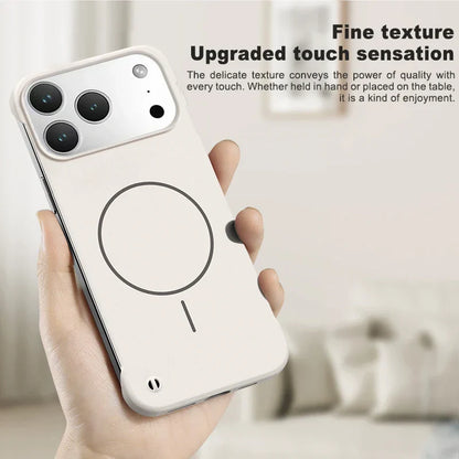For iPhone 17 Magsafe Frameless Magnetic Wireless Charging Phone Case For iPhone 17 Air Pro Max Slim Hard Back Cover