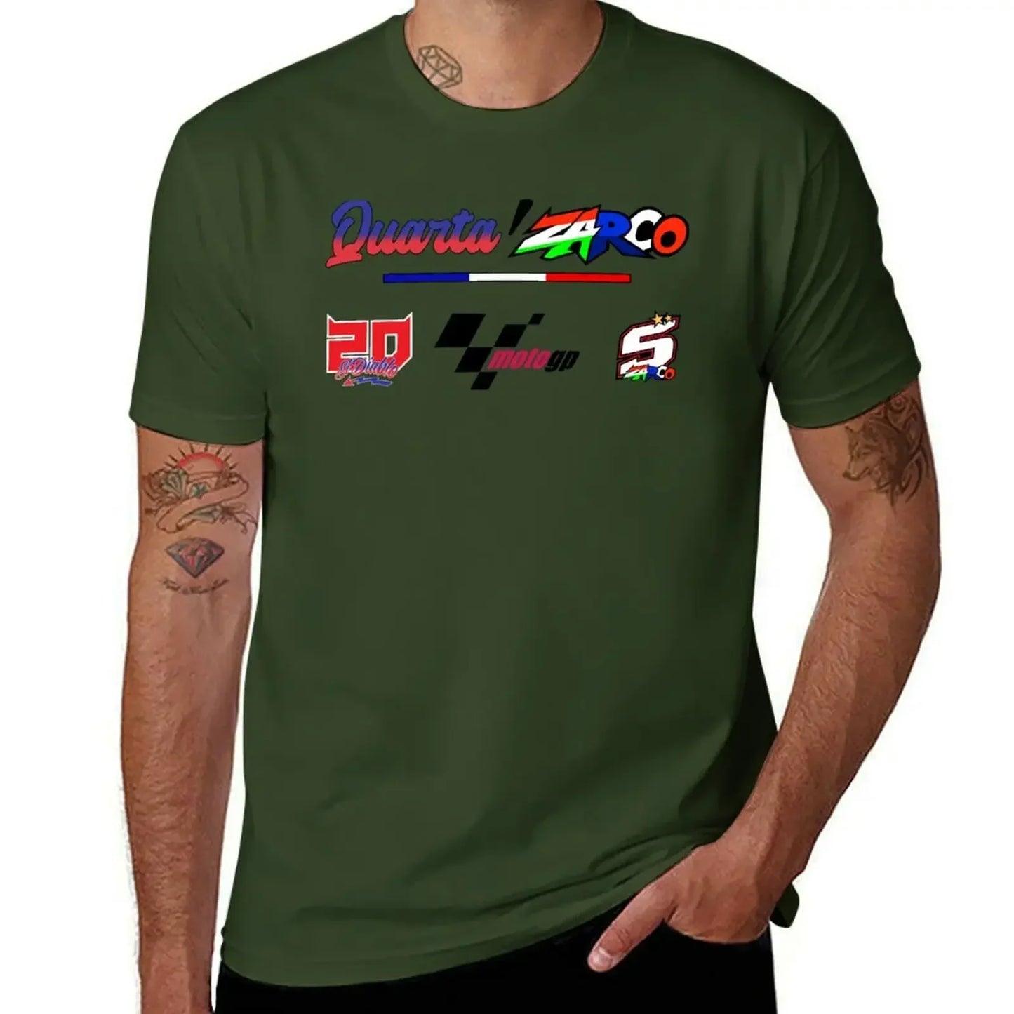 Quartararo x Zarco T-Shirt aesthetic clothes plus size tops vintage clothes cotton graphic tees mens t shirt graphic