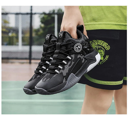 Kids Basketball Shoes Legendary Number Children's Anti-Slip Breathable Outdoor Sports Sneakers for Boys Daily Training Exercise
