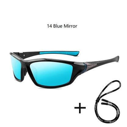 Men's Polarized Fishing Sunglasses With Glasses Chain For Men Women Driving Hiking Sun Glasses Fishing Eyewear