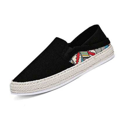 Sapatilhas Casuais Masculinas de Lona Tênis Masculino Slip-on Vulcanizado Confortáveis Sapatilhas Masculinas Mocassins Sapatos de Condução Zapatos Hombre