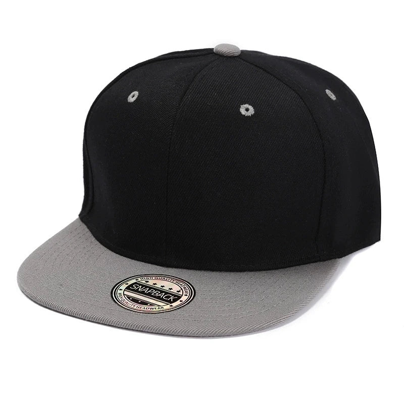 Color-Blocked Flat-Brim Baseball Cap Versatile  Sunshade and Sun Protection Hat Outdoor Fashion Unisex Street Hip-Hop Hat
