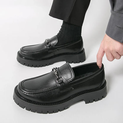 Trend Platform Casual Business Leather Shoes Men Formal Office Social Leather Loafers Male Derby Shoes Men's Dress Shoes