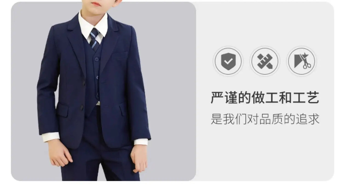 Spring Autumn Children Boy Wedding Suit Teenager Kids Formal Elegant Suits For Boy 1-14 Years Boys Suits Teens Suits Outfit Set