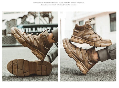 Autumn Work Safety Shoes Men Safety Boots Anti-smash Anti-stab Work Shoes Sneakers Steel Toe Shoes Male Work Boot Indestructible