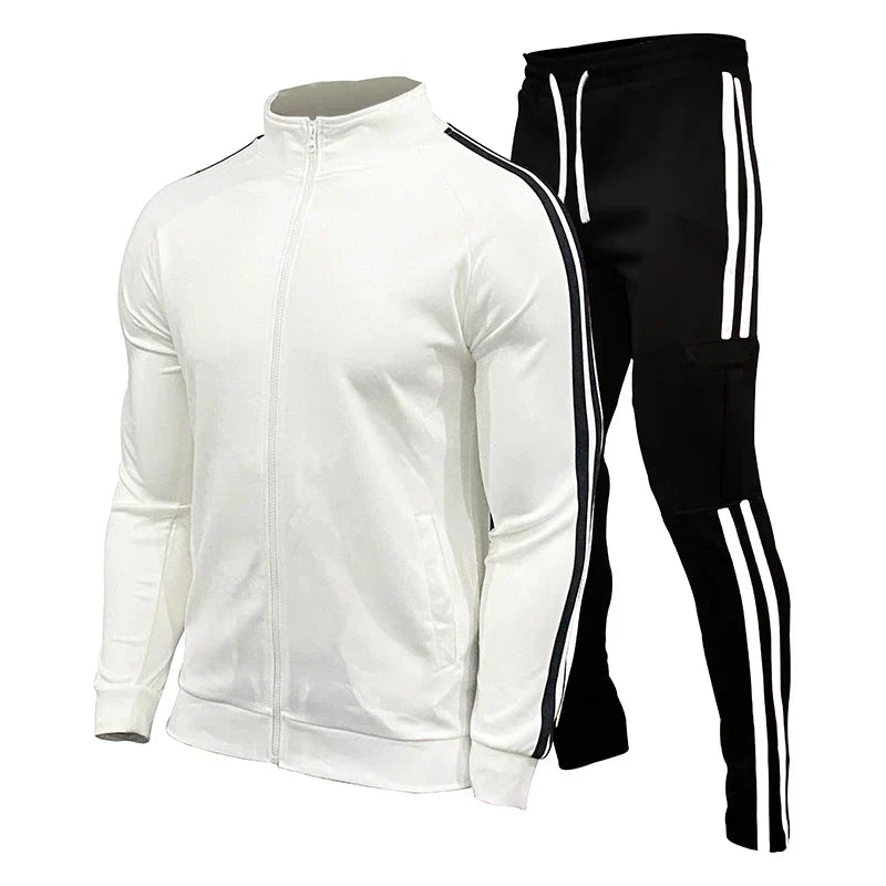 2025 men's new jogging suit, sweater, hoodie, jacket, sweatpants, 2-piece suit, men's fashion casual autumn and winter jacket.