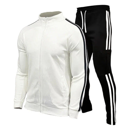 2025 men's new jogging suit, sweater, hoodie, jacket, sweatpants, 2-piece suit, men's fashion casual autumn and winter jacket.
