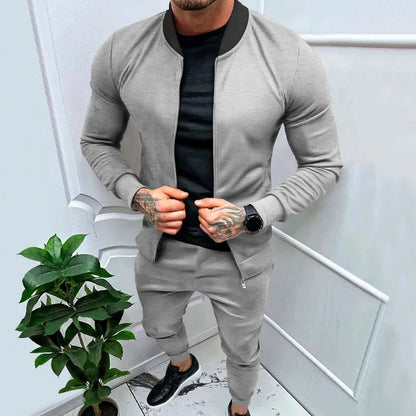 2025 Men's Fitness Sports Style Outdoor Casual Zipper Set In Stock