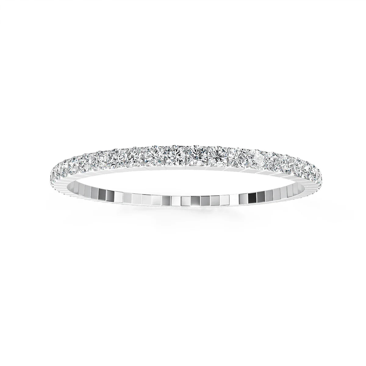 Stretch Rope Moissanite Tennis Bracelet for Women Man 2.5/3.mm Brilliant Cut 925 Sterling Silver Hand Chain Party Jewelry Gifts