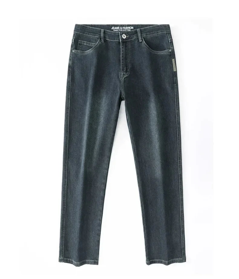 2025 Novo Estilo Y2 Primavera e Outono Jeans Folgados Masculinos Calças Retas Largas Casuais de Negócios Marca Roupas Masculinas