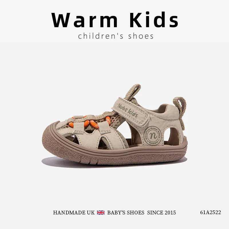 High Quality Children Sandals Summer Kids Beach Shoes Sport Sandals Little Boys Girls Close-toed Sandals Pink, Black, Khaki