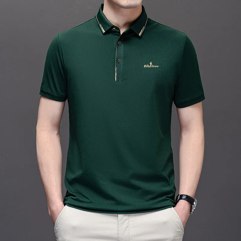 High End Brand 2024 Men's Summer New Luxury Printed Polo Shirt Trend Casual Breathable Versatile Lapel T-shirt Men's Clothing