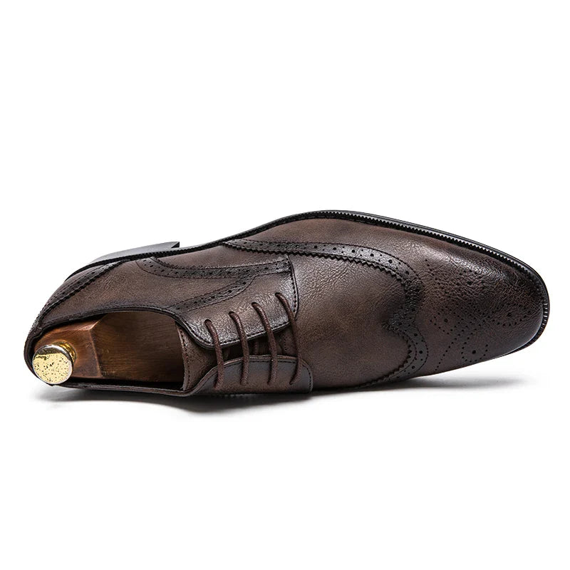 Men's Dress Shoes High Quality Oxford Leather Shoes Men Classic Casual Business Brogues Leahter Shoes Men Wedding Formal Shoes