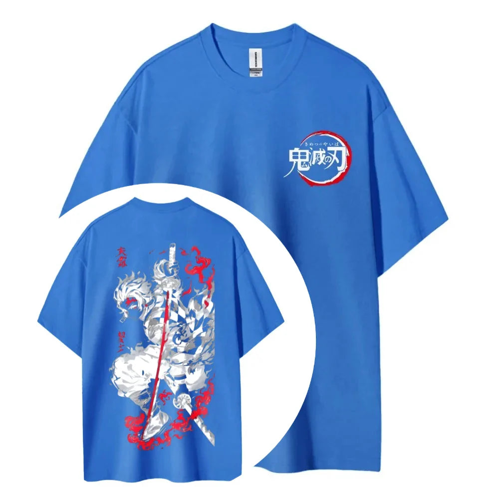 Unisex Round Neck Anime T-Shirt Men's and Women's Summer Fashion Breathable Street T-Shirt