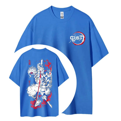 Unisex Round Neck Anime T-Shirt Men's and Women's Summer Fashion Breathable Street T-Shirt