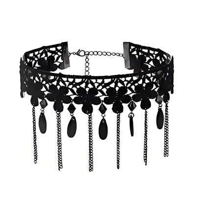 Punk Black Sexy Lace Chokers Necklace For Women Fashion Retro Clavicle Chain Halloween Collar Choker Steampunk Gifts