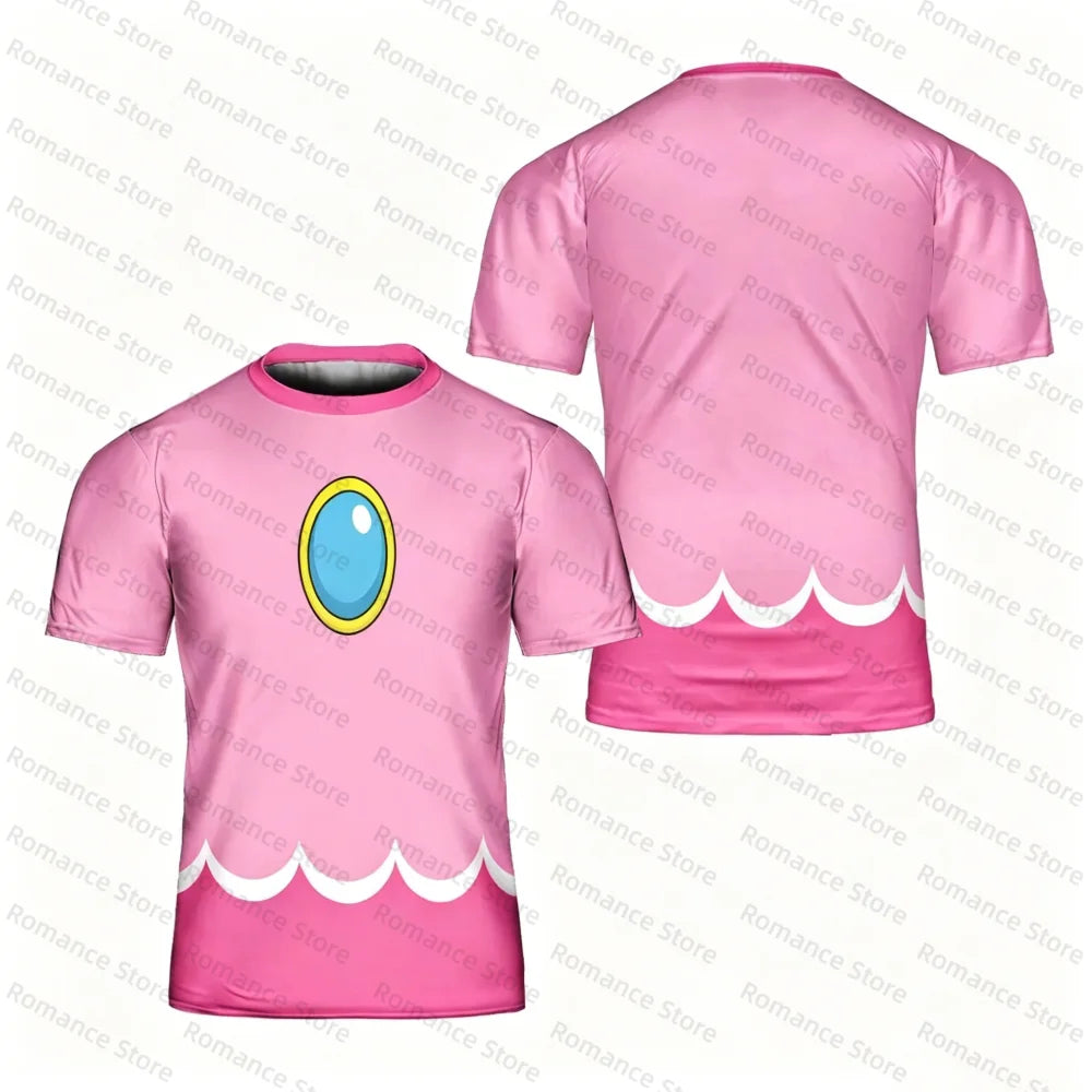 Super Waluigi Cosplay Tracksuit 3D Print T Shirt Shorts Suit For Kids Adults Anime Game Costume Summer Women Set Men's Suit