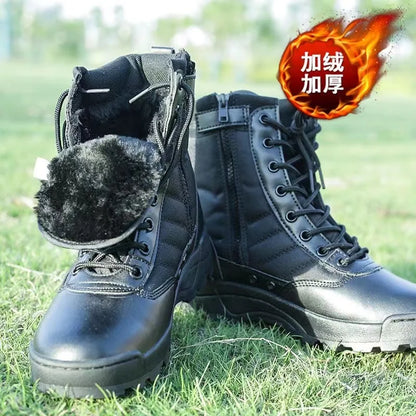 2026 New Winter Combat Boots Outdoor Wear-Resistant Hiking Men and Women Tactical Training Botas High Top Desert Shoes