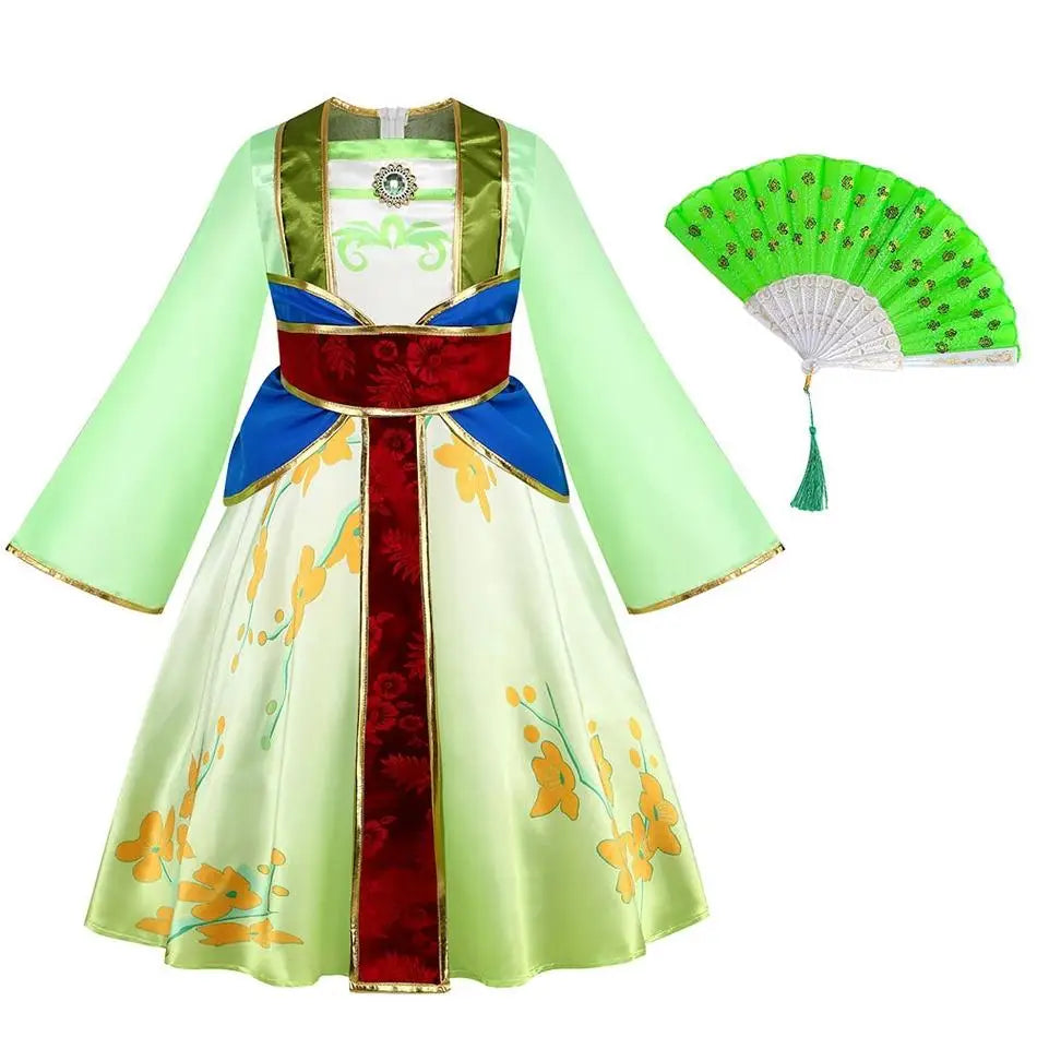Girls Halloween Clothes Mulan Cosplay Dress Children Performance Costumes Girl Chinese Style Dress Disney Girl Priness Clothes