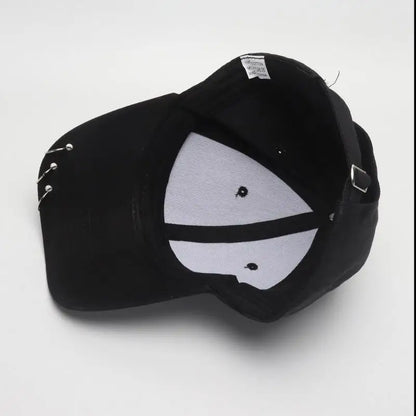 Hip Hop Women's Baseball Cap With Ring Circle Snapback Hats For Men Women Unisex Dad Hat Adjustable Kpop Korean Style Gorra