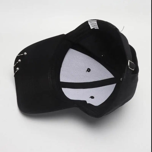 Hip Hop Women's Baseball Cap With Ring Circle Snapback Hats For Men Women Unisex Dad Hat Adjustable Kpop Korean Style Gorra