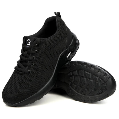Air Cushion Work Safety Shoes For Men Breathable Work Sneakers Steel Toe Shoes Women & Man Anti-puncture Safety Protective Shoes