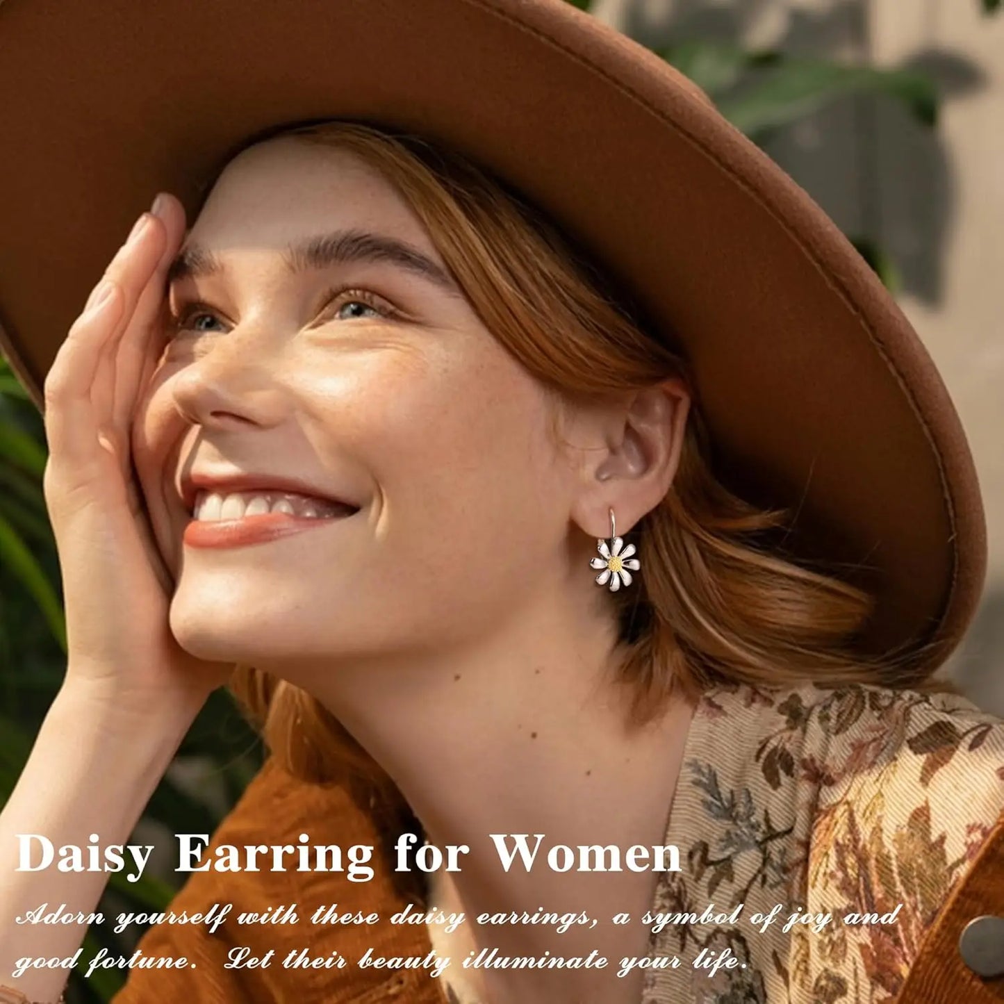 925 Sterling Silver Daisy Earrings Flower Drop Dangle Earrings Flower Jewelry Gifts for Women for Sensitive Ears